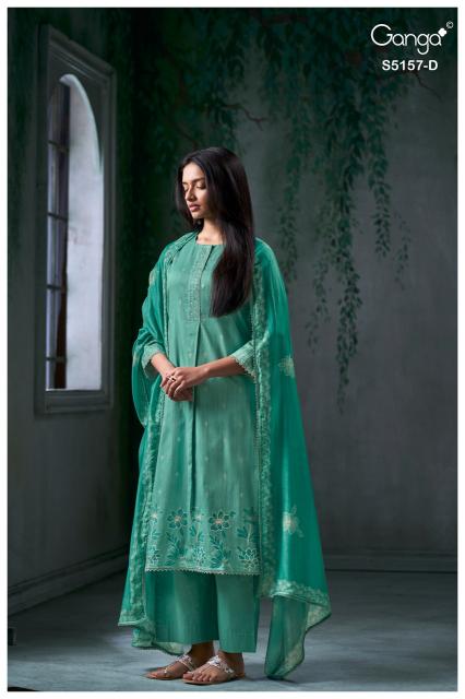 Ganga aishi 5157 dress material wholesale